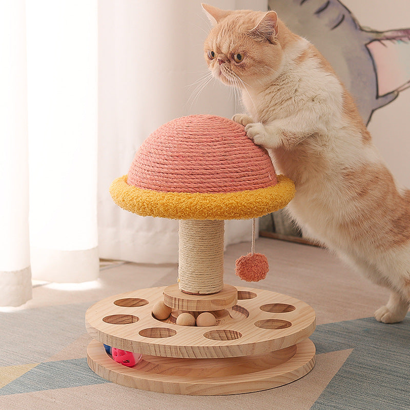 Mushroom-Shaped Cat Scratcher