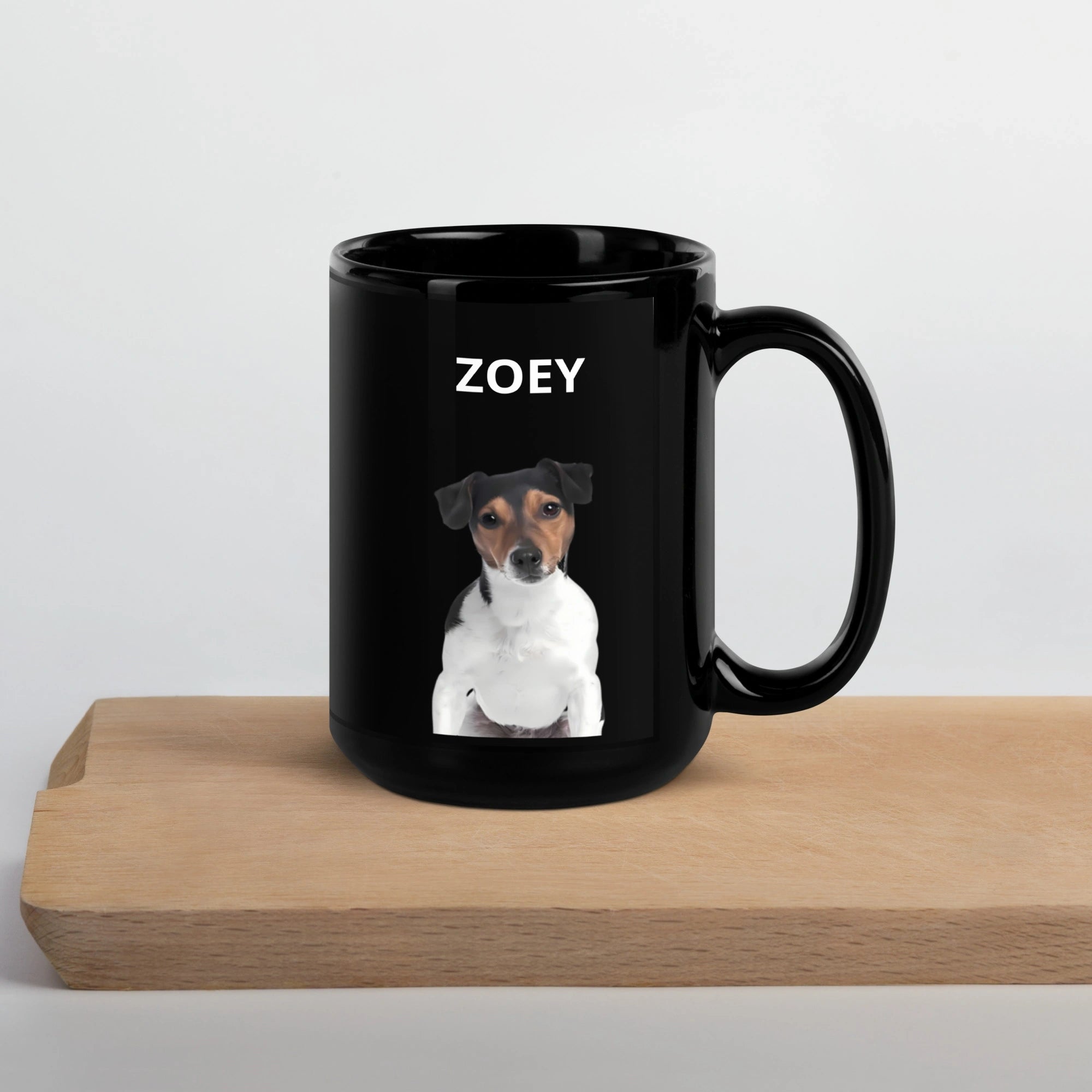 Custom Pet Portrait Black Mug